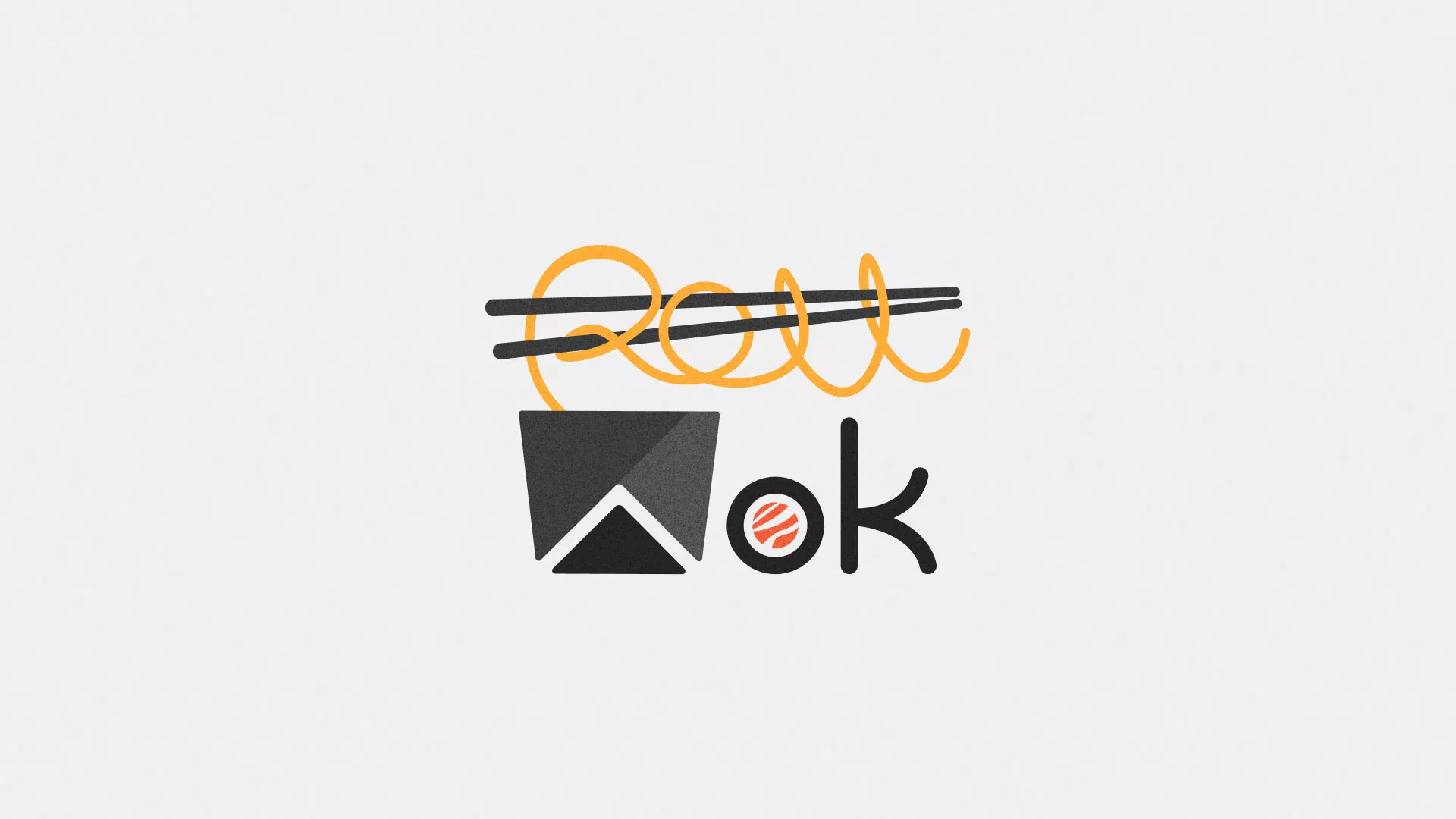 Разработка логотипа суши-бара «Roll Wok Club» в Пугачёве